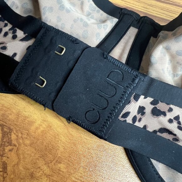 CUUP The Balconette Mesh‎ Bra Size 38B Leopard Animal Print Underwire Wired NEW - Picture 6 of 6